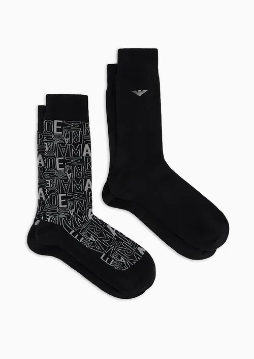 Two-Pack Of Socks With Jacquard Logo