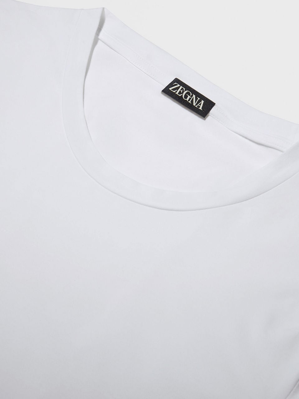 White Stretch Cotton T-Shirt, view 2