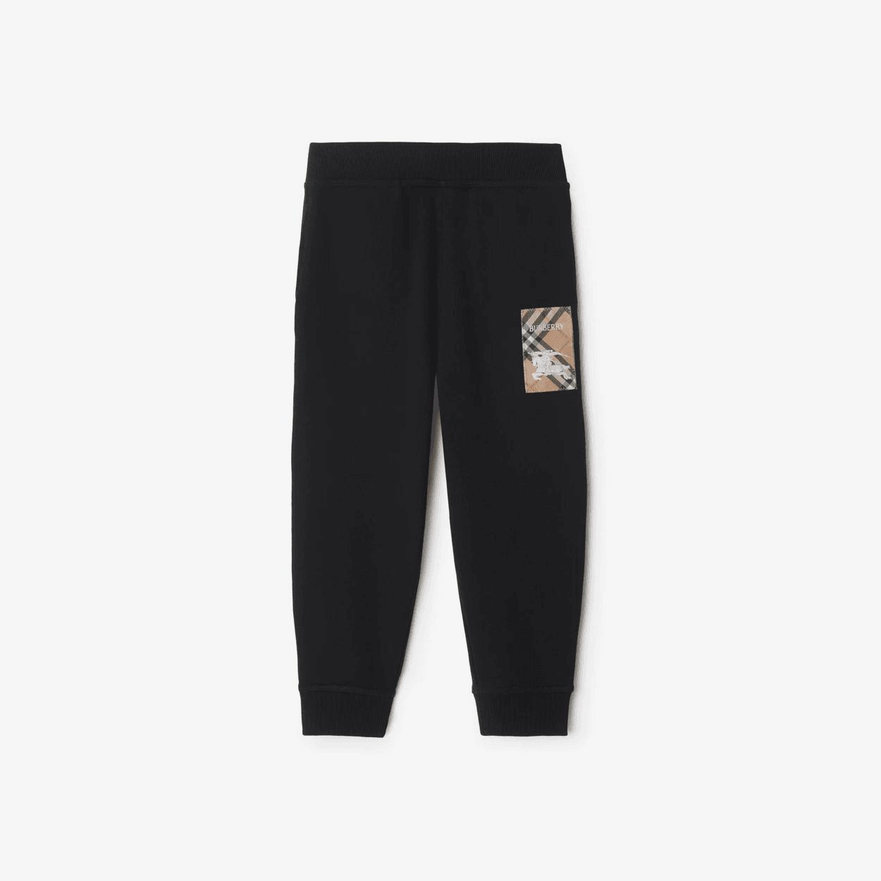 Check Label Cotton Jogging Pants