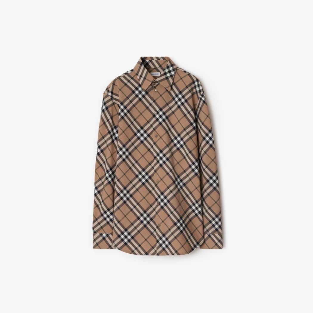 Check Wool Blend Shirt