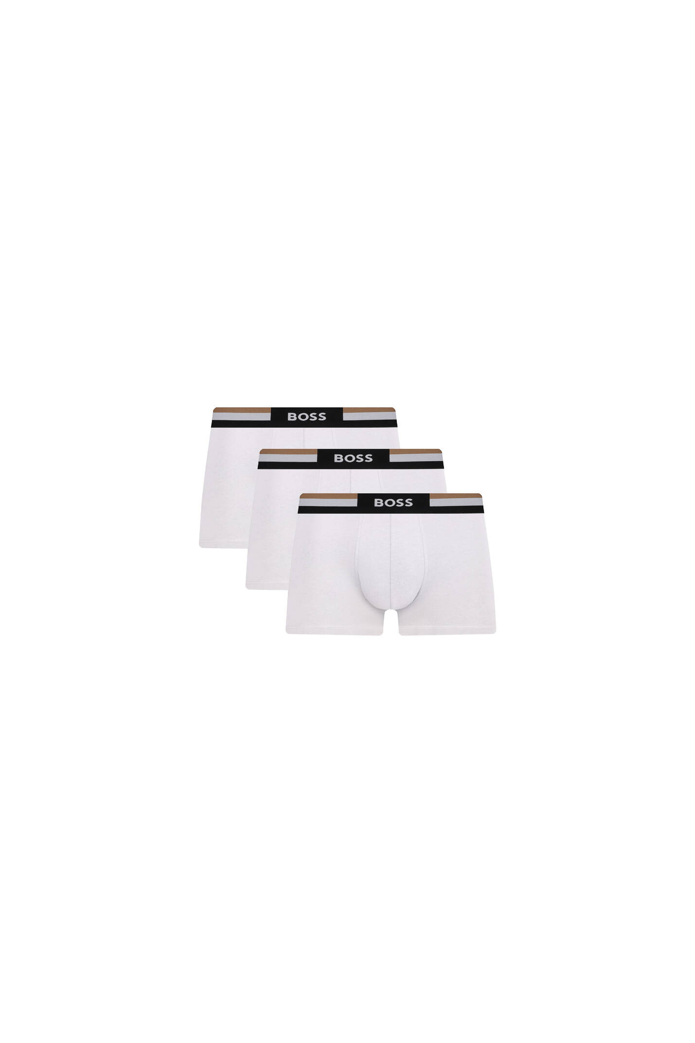 Three-Pack Of Cotton-Blend Trunks With Signature Waistbands, view 4