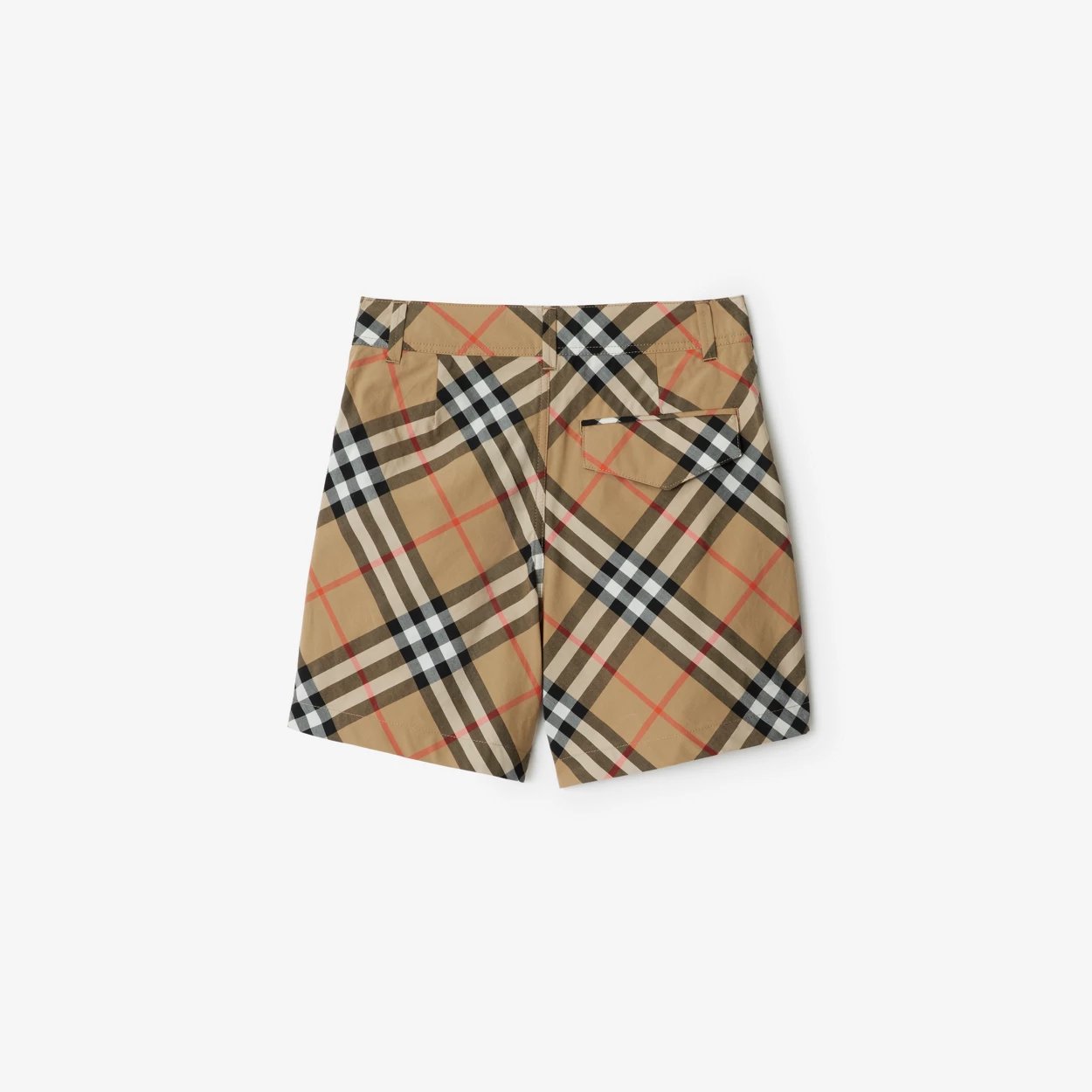 Check Cotton Shorts, view 3