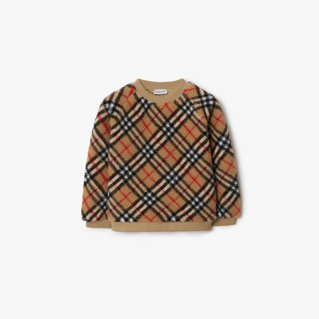 Check Fleece Sweater