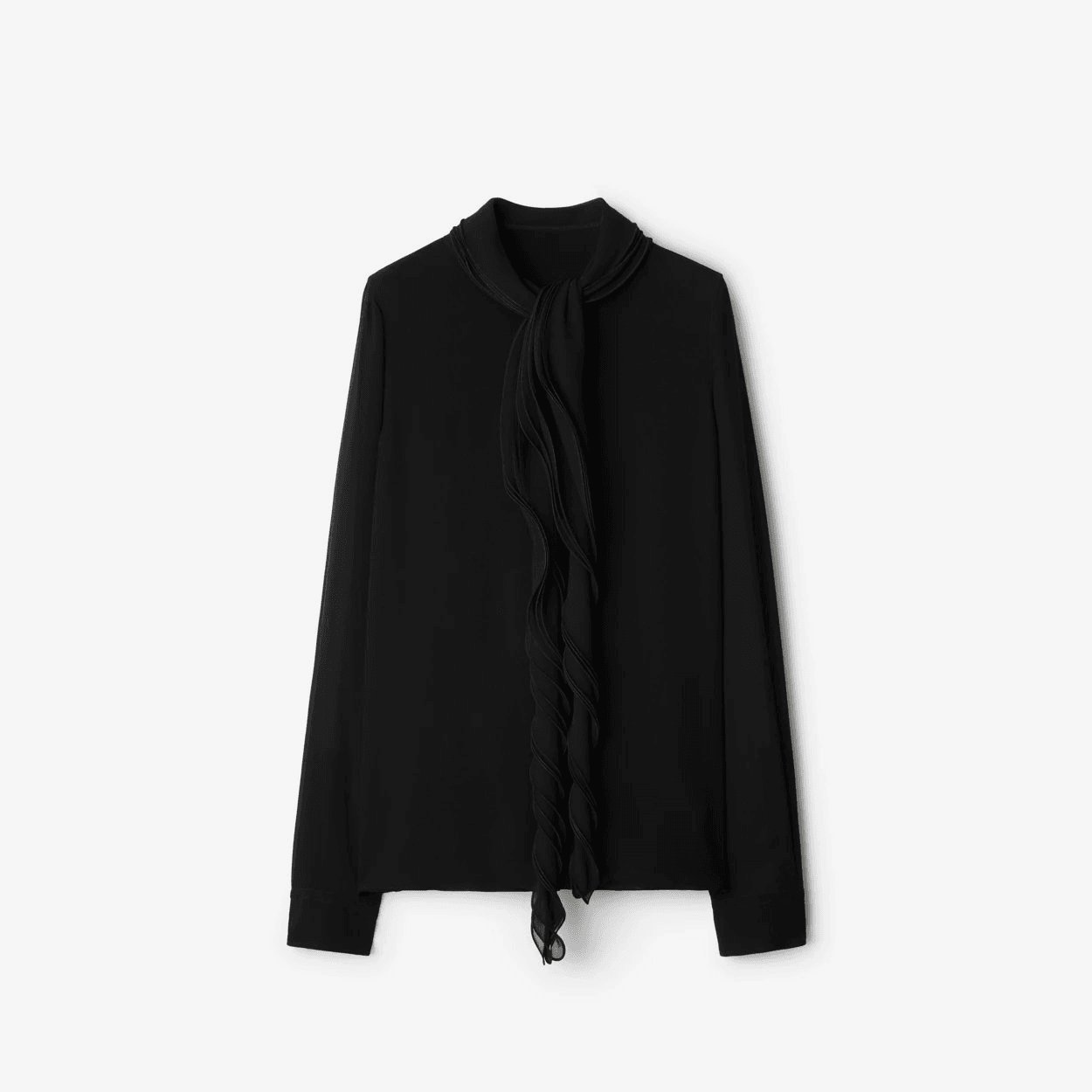 Ruffled Silk Blouse
