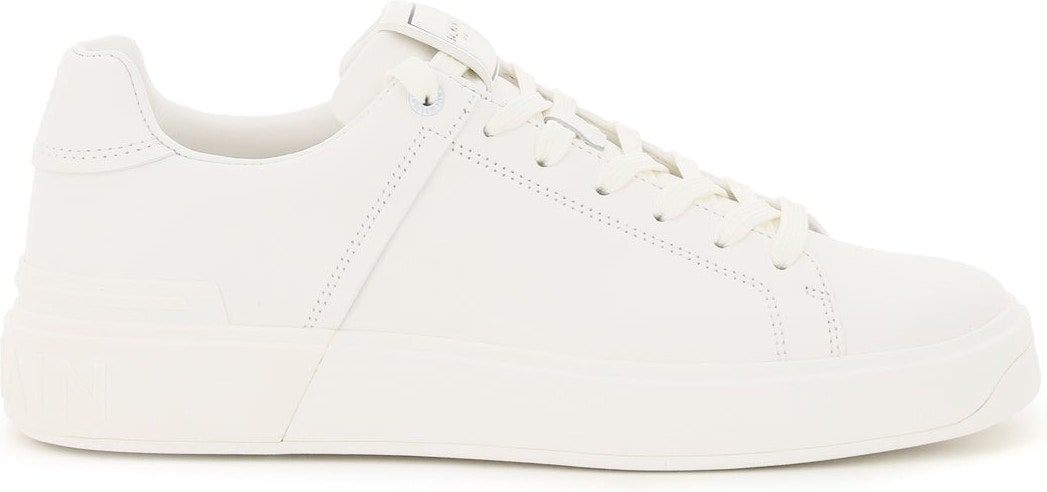 Balmain B-Court Trainers In Calfskin