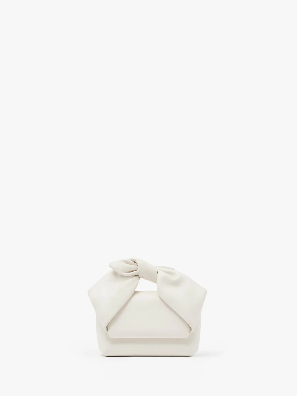 Small Bow Twister - Leather Top Handle Bag