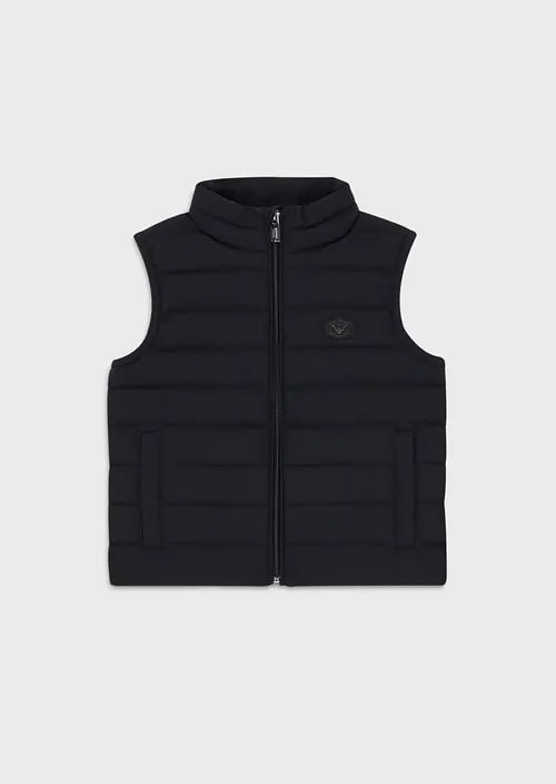 Kids Quilted-Nylon Puffer Gilet With Recycled Down, view 3