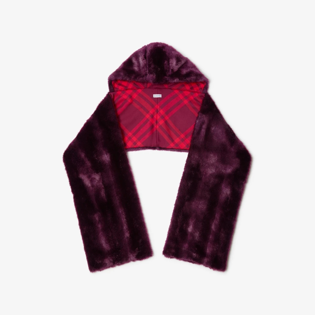 Faux Fur Hooded Scarf