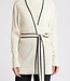 Tie Waist Wool & Cashmere Rib Cardigan