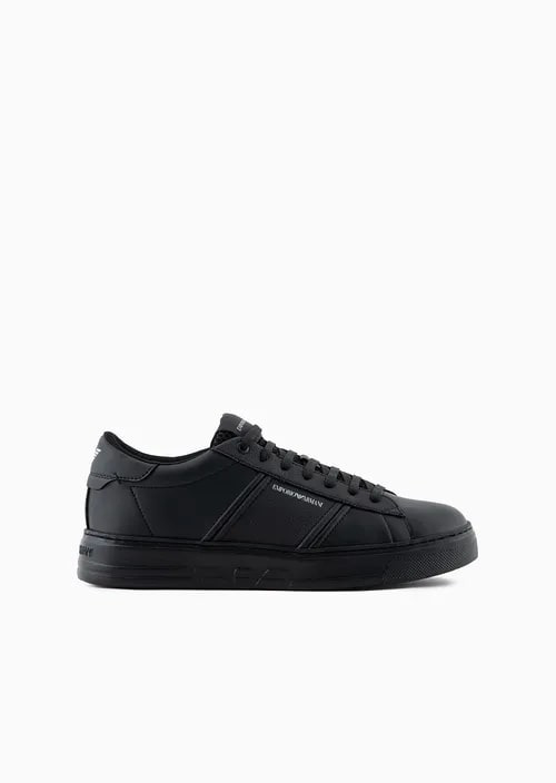 Leather Sneakers With Contrasting Detail