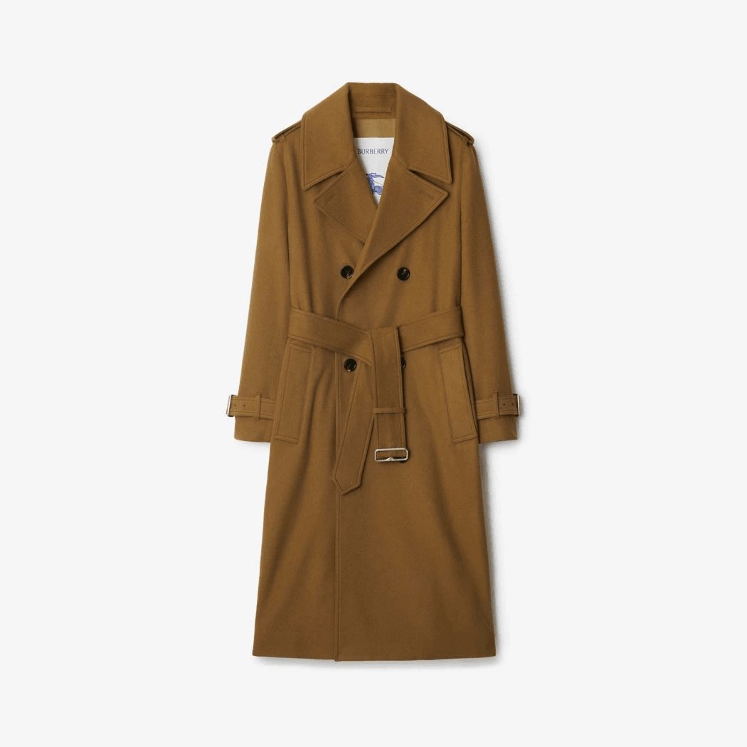 Long Cashmere Trench Coat