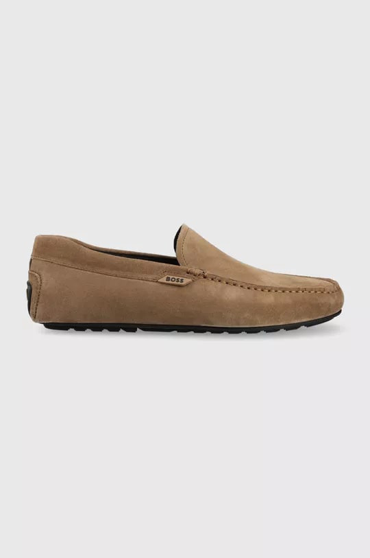 Suede Moccasins With Logo Details