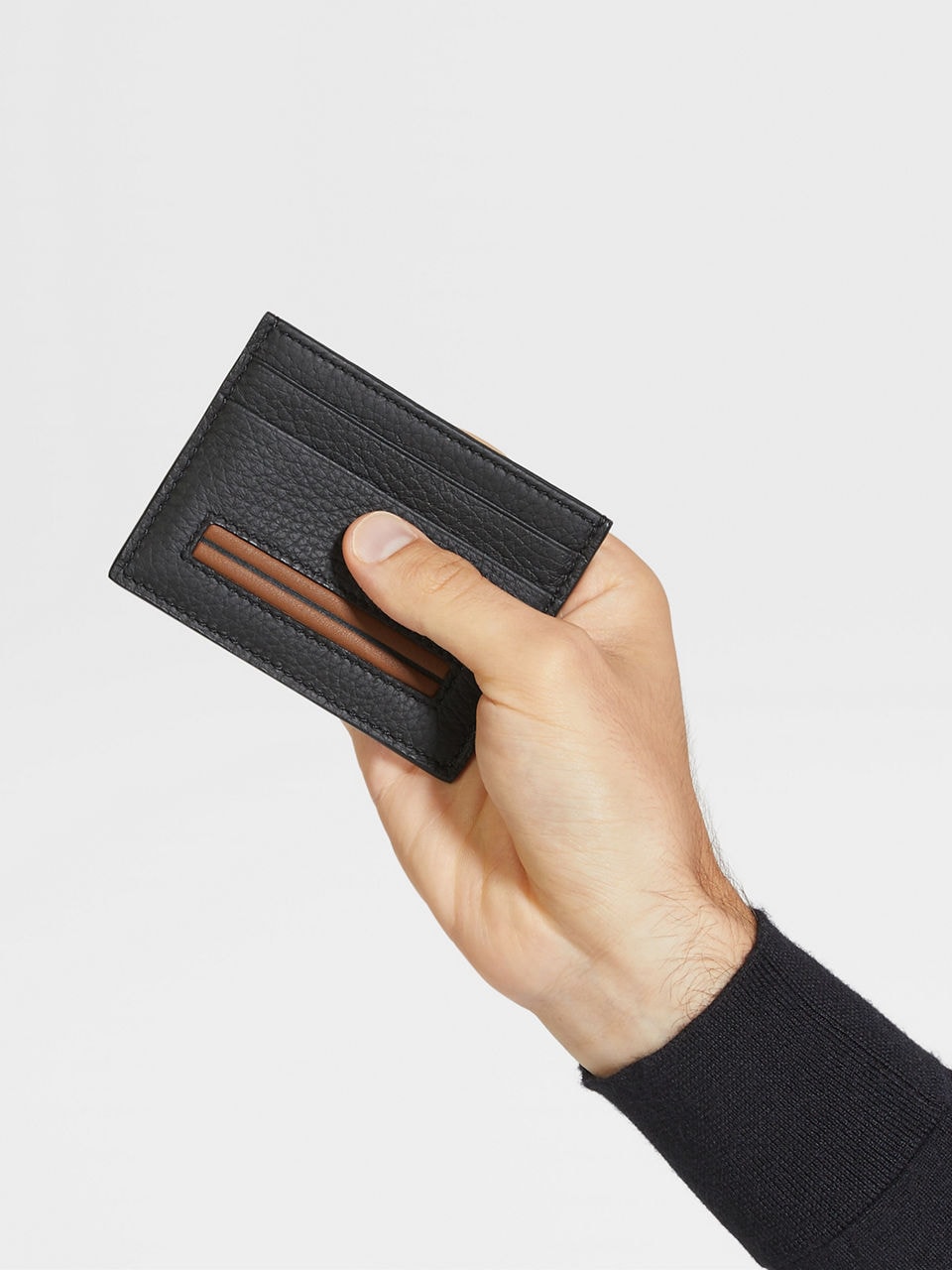 Black Deerskin Card Case, view 4