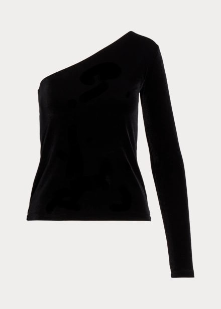 Polo Ralph Lauren Velvet One-Shoulder Top