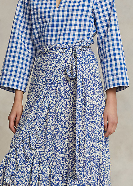Polo Ralph Lauren Floral Ruffled Crepe Skirt, view 3