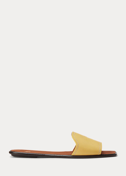 Polo Ralph Lauren Vachetta Leather Slide Sandal