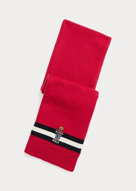 Polo Ralph Lauren Polo Bear Scarf In Cotton