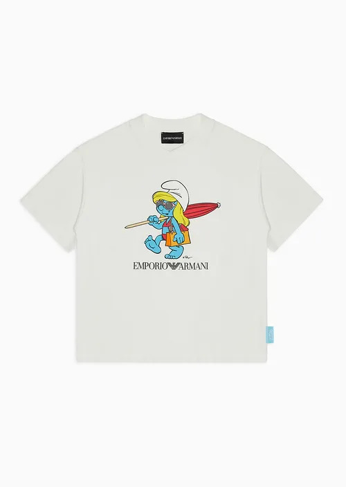 Kids Asv Organic Jersey T-Shirt With The Smurfs Print