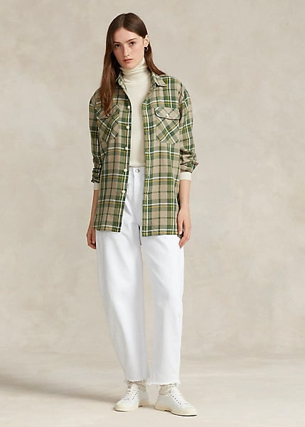 Polo Ralph Lauren Relaxed-Fit Plaid Twill Shirt, view 2