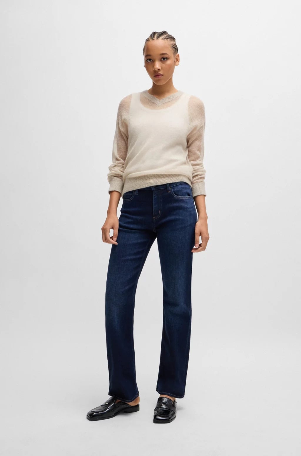 Straight-Fit Jeans In Blue Stretch Denim, view 4