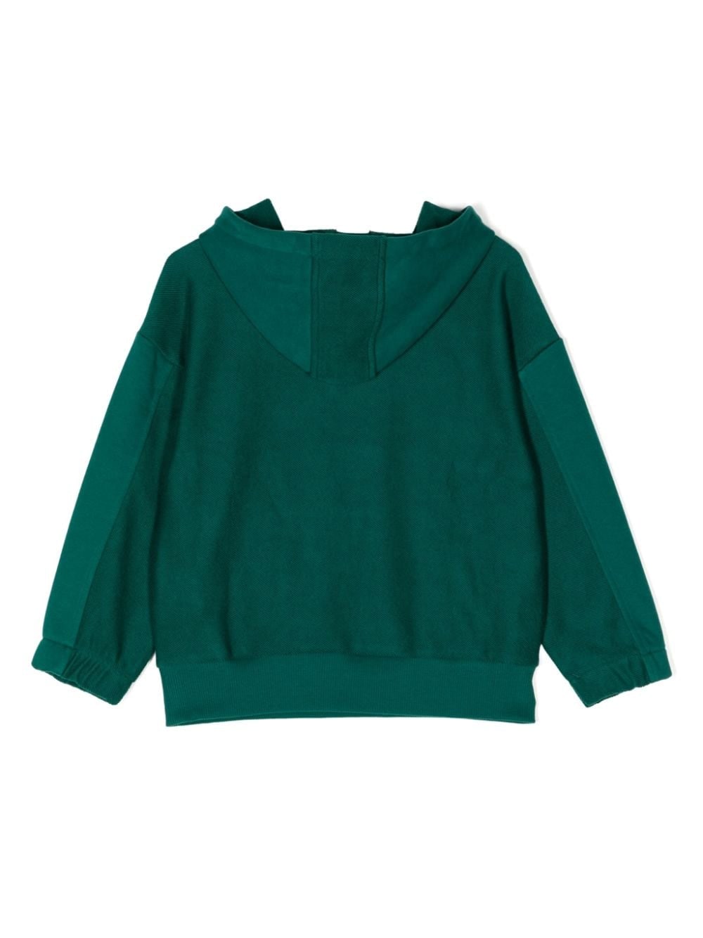 Kids Logo-Patch Panelled Hoodie, view 2