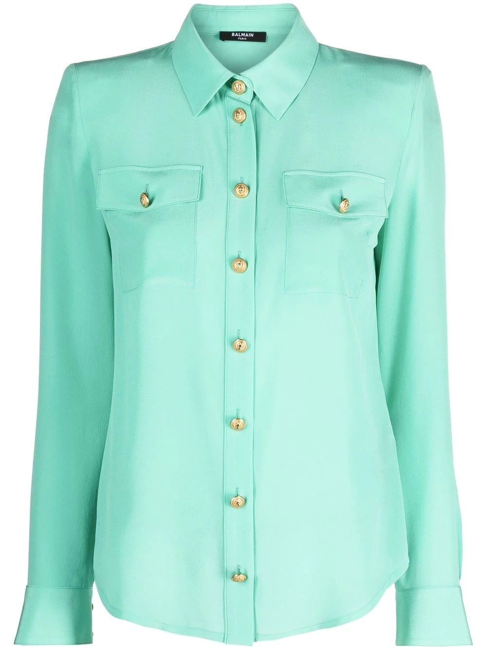 Balmain Silk Long-Sleeve Shirt