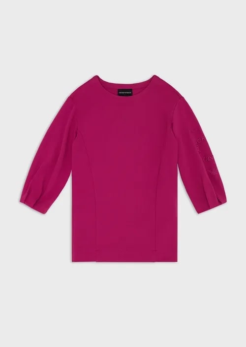 Kids Viscose-Blend Jersey Dress With Matching Logo Embroidery
