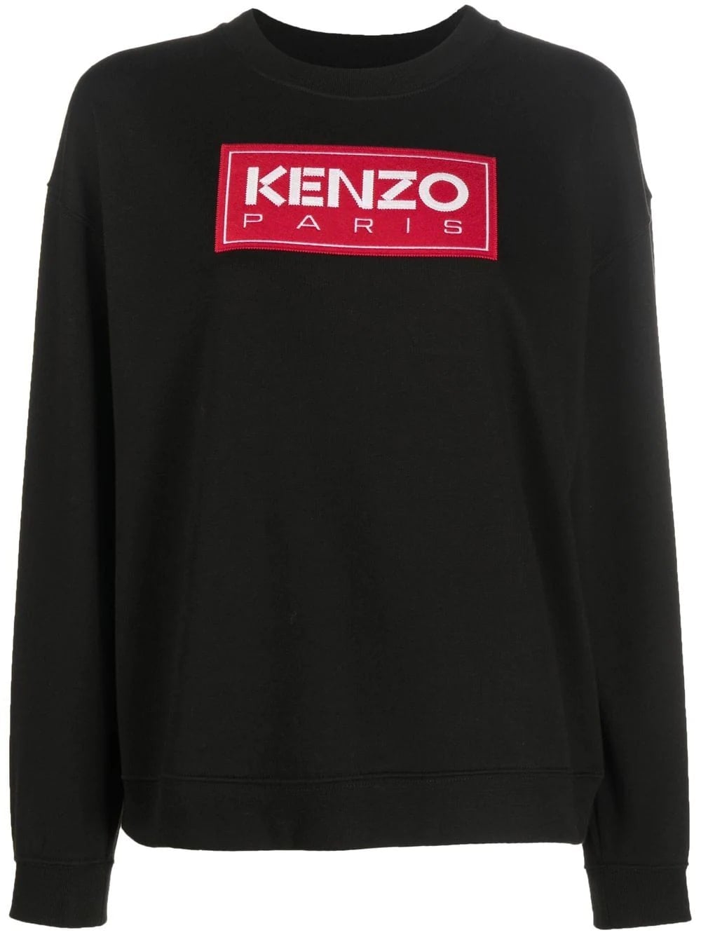 logo-patch crew-neck sweatshirt