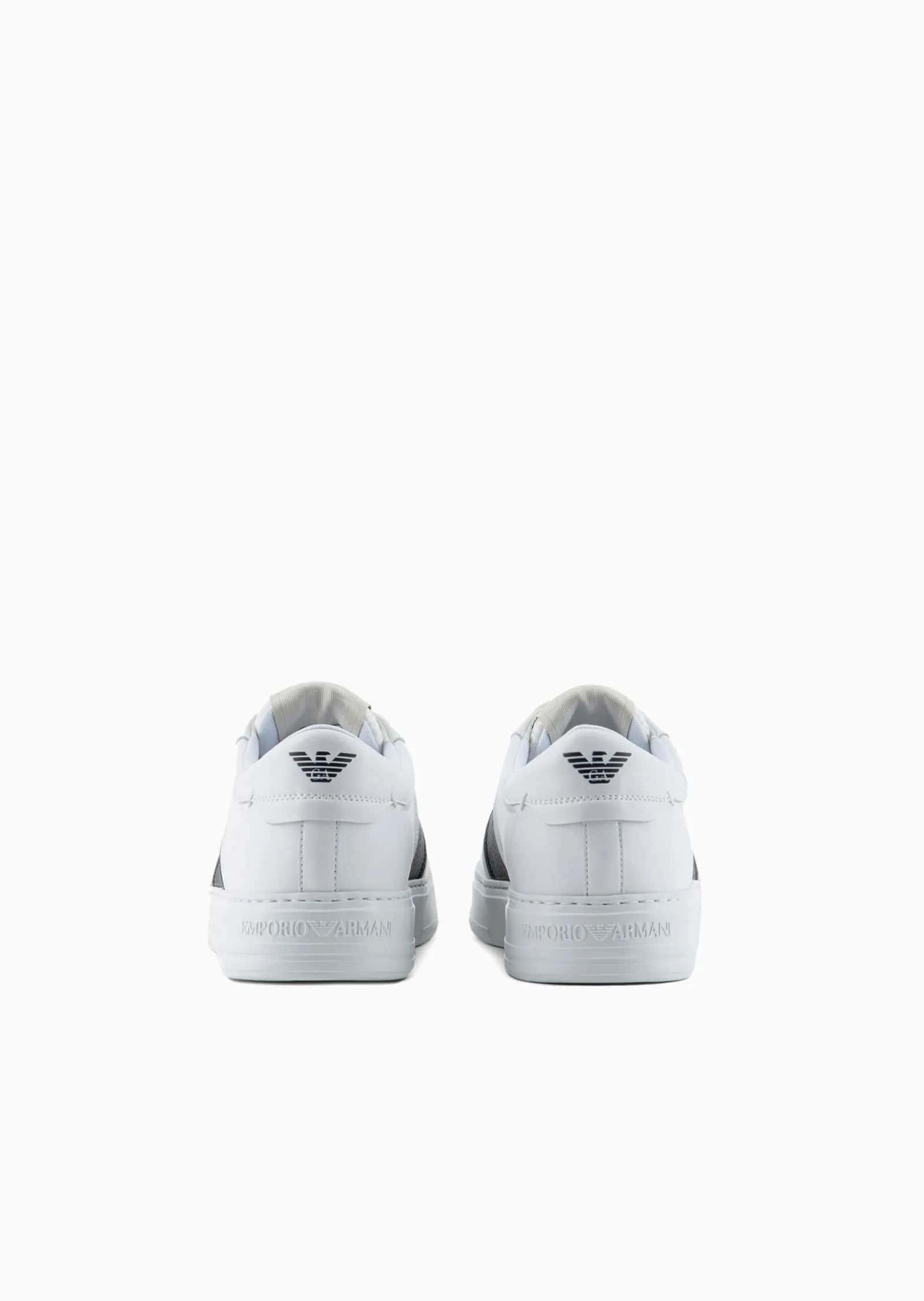Leather Sneakers With Contrasting Detail, view 8