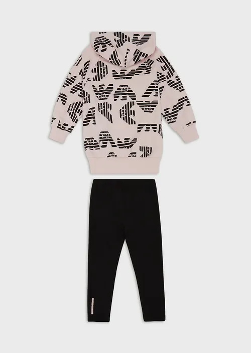 Kids Ea Crew Oversized Hooded Sweatshirt And Leggings Set, view 2
