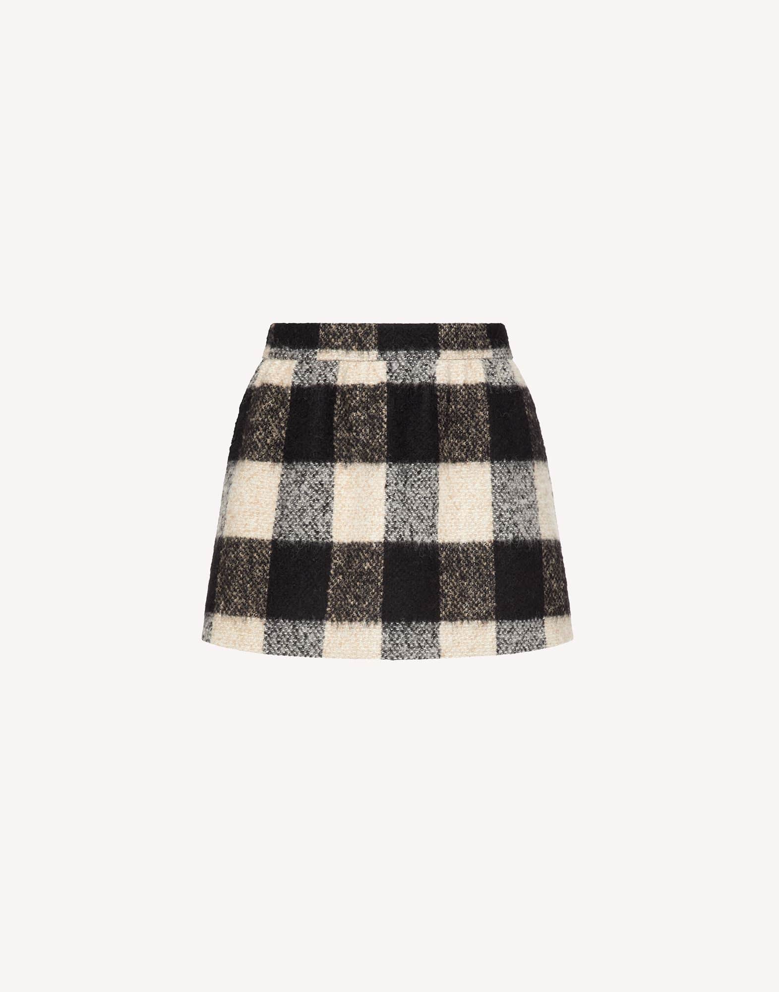 mini skirt in checked wool