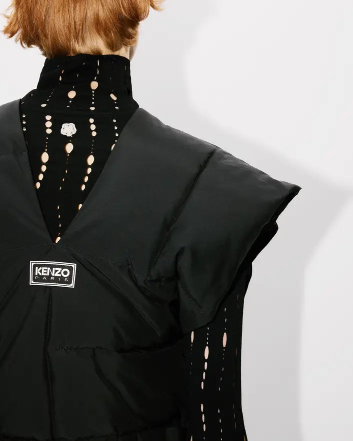 Weave Sleeveless Puffer Jacket, view 4