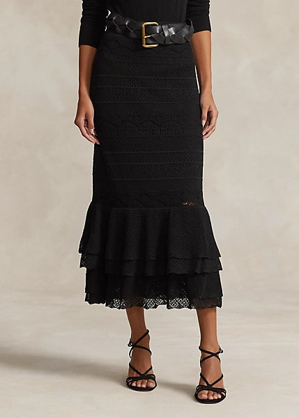 Polo Ralph Lauren Ruffle-Trim Pointelle Skirt, view 2