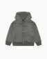 Oversized-fit hooded sweatshirt in jersey with press studs and all-over logo lettering