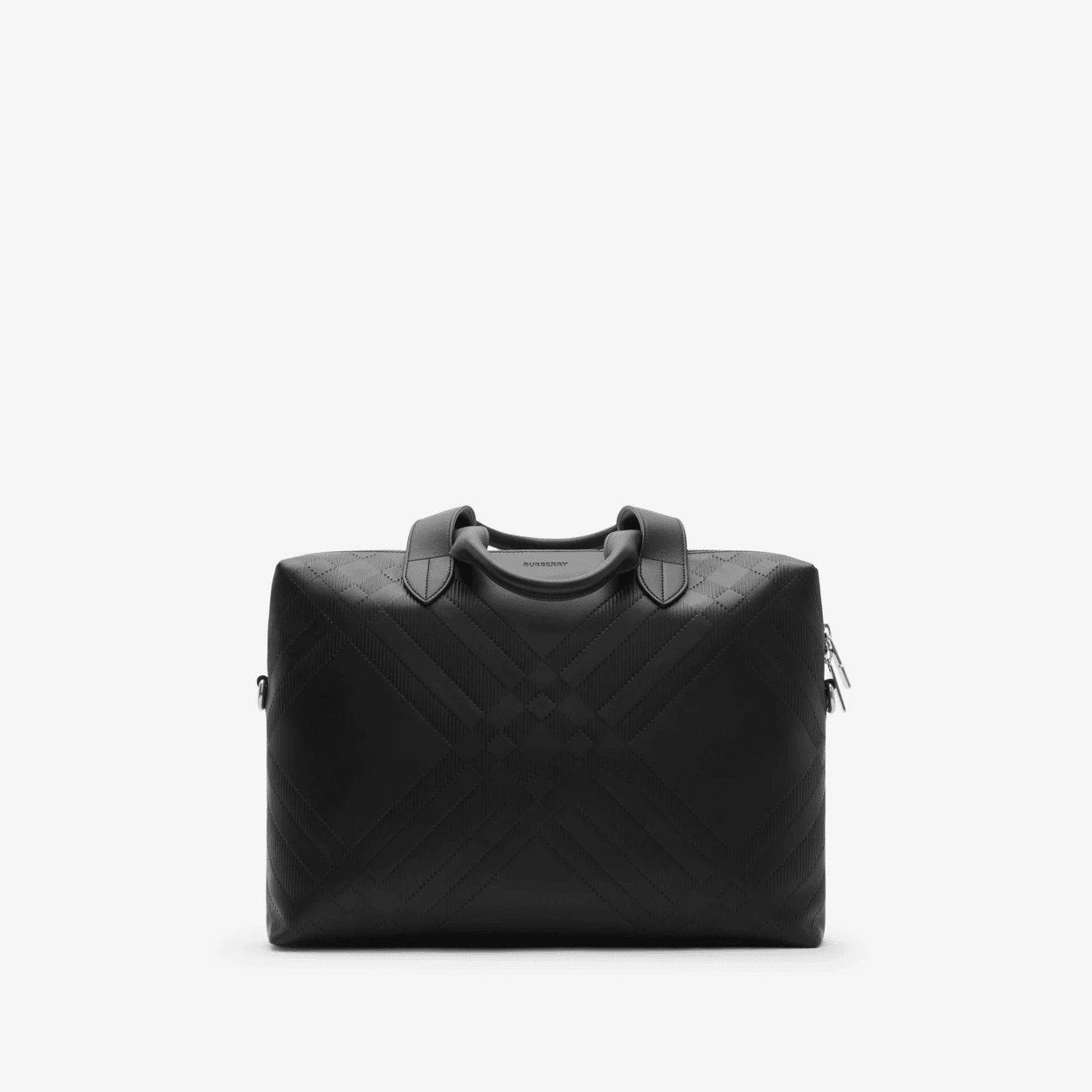 Embossed Check Briefcase