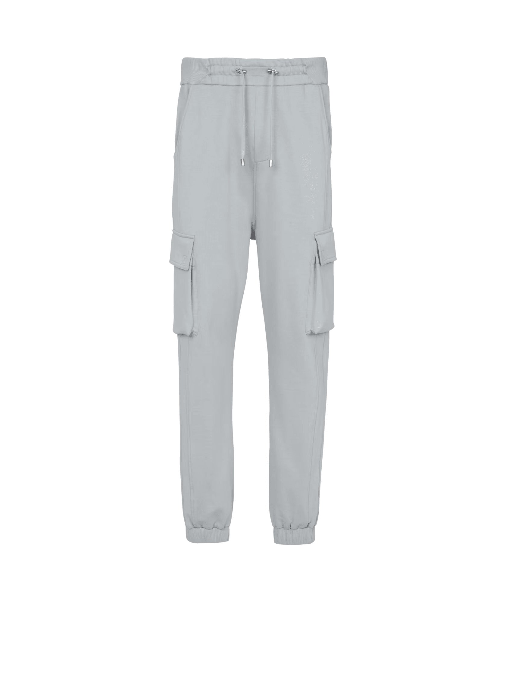 Cargo joggers with Balmain Paris print