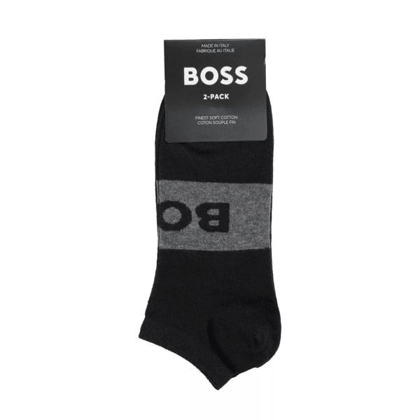 Two-pack of ankle-length socks in stretch fabric
