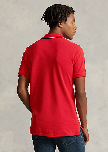 Polo Ralph Lauren Custom Slim Fit Triple-Pony Polo Shirt, view 4