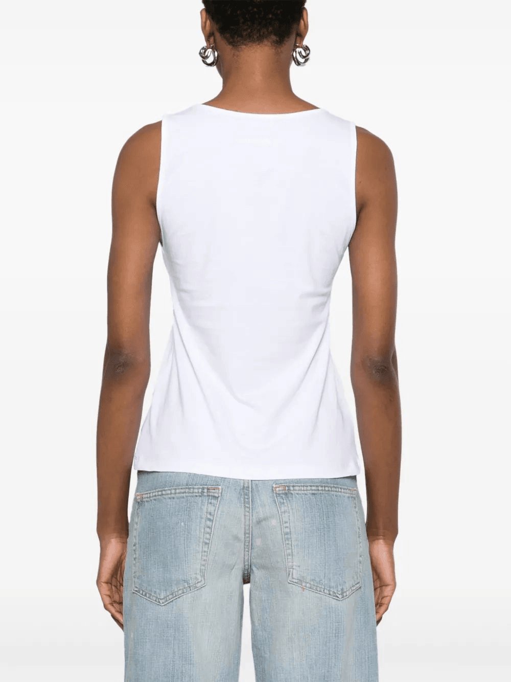 logo-print tank top, view 6