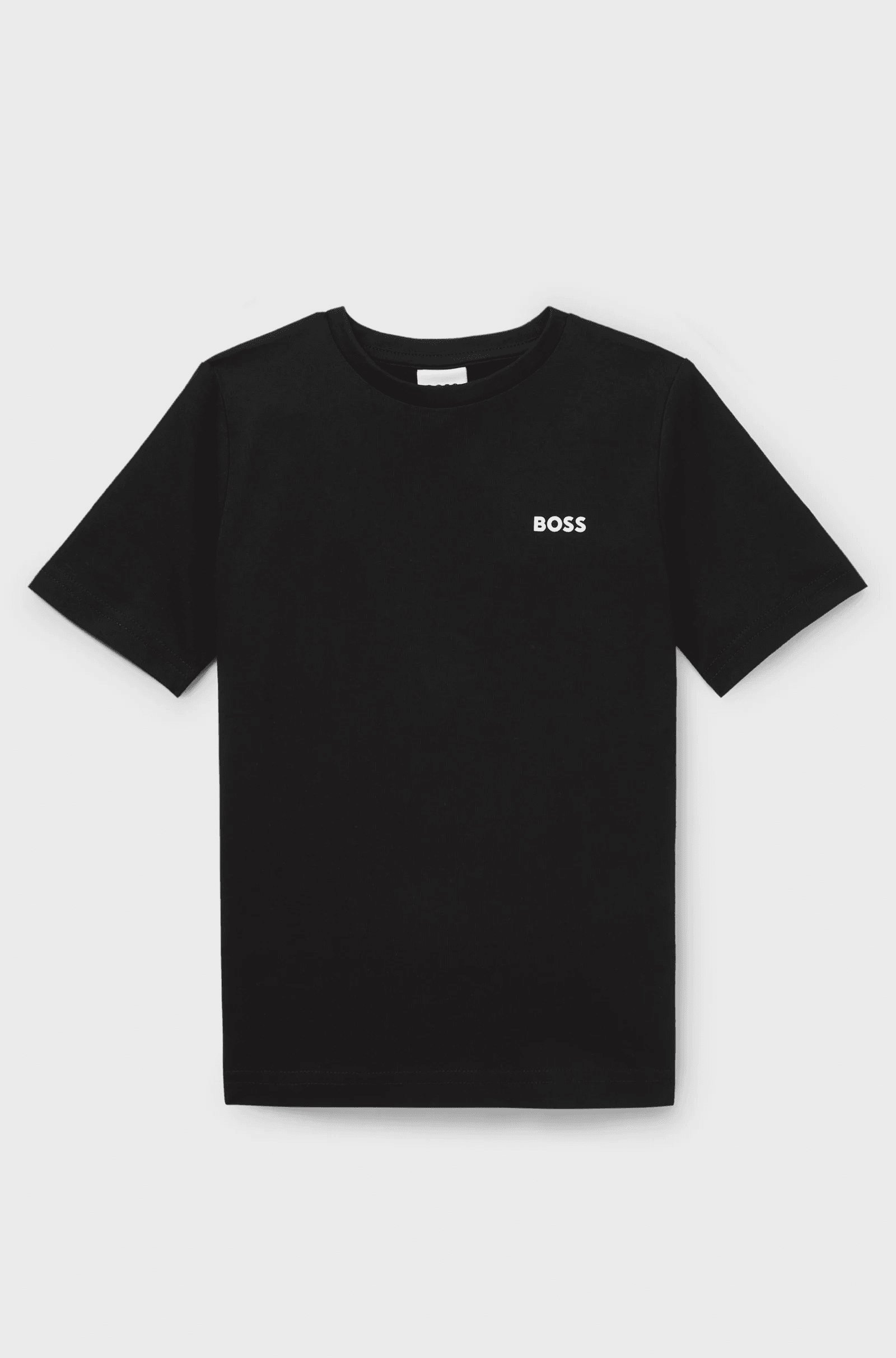 Kids' regular-fit T-shirt in cotton with logo print