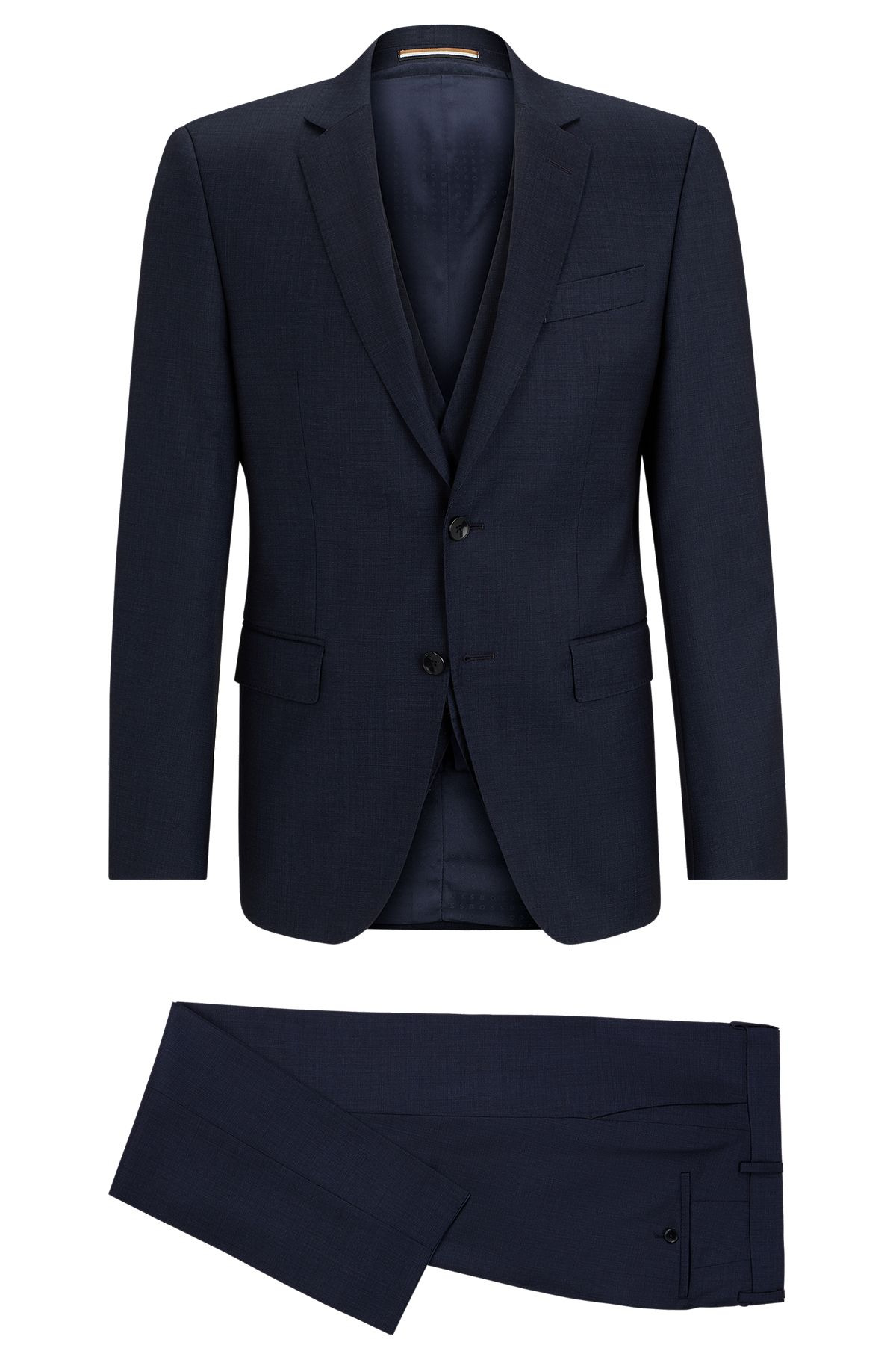 Slim-Fit Suit In Wrinkle-Resistant Stretch Wool