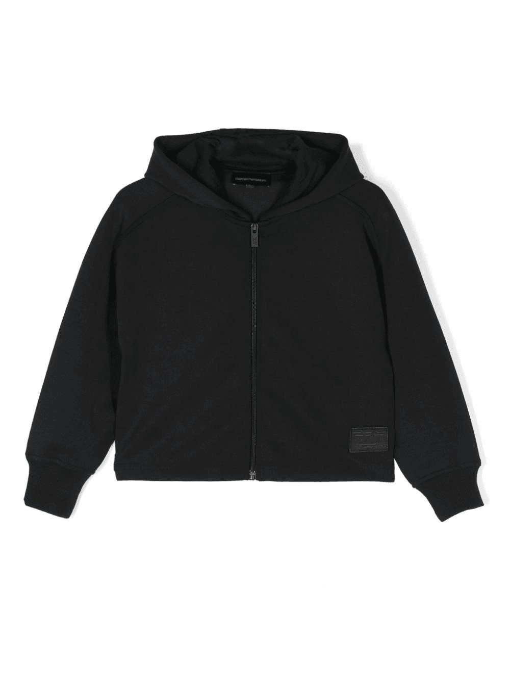 logo-patch zip-up hoodie