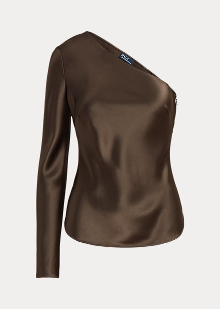 Polo Ralph Lauren Satin One-Shoulder Top