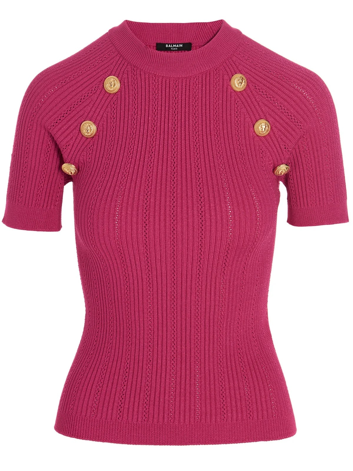 Balmain Button Embellished Knitted Top