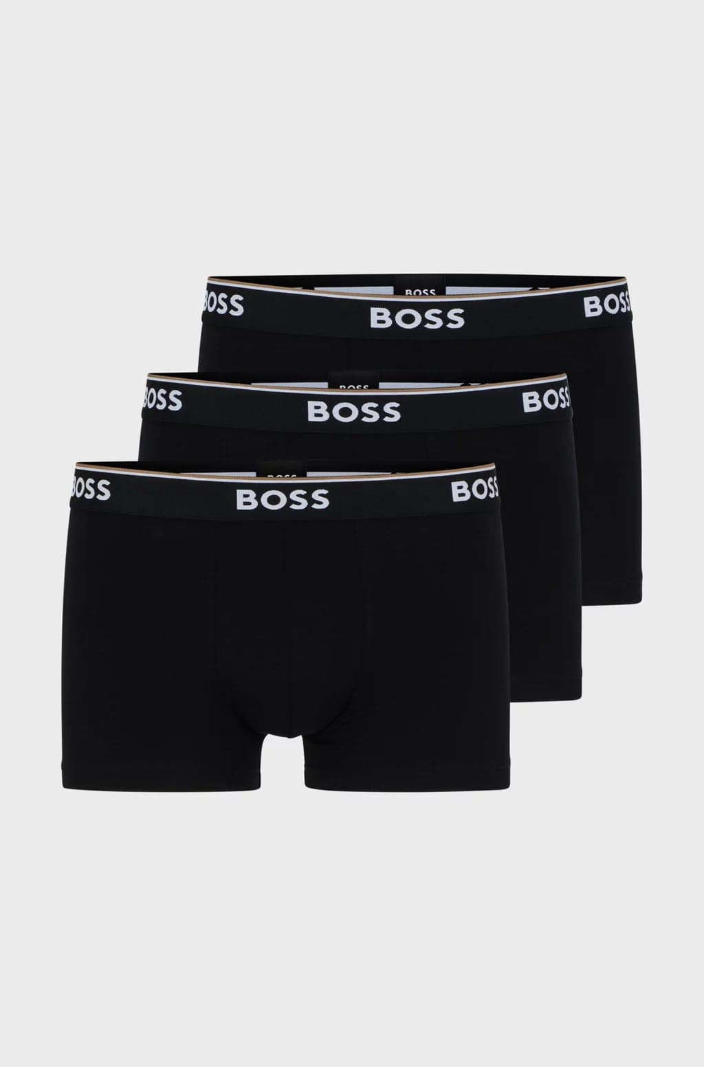 Three-Pack Of Stretch-Cotton Trunks With Logo Waistbands