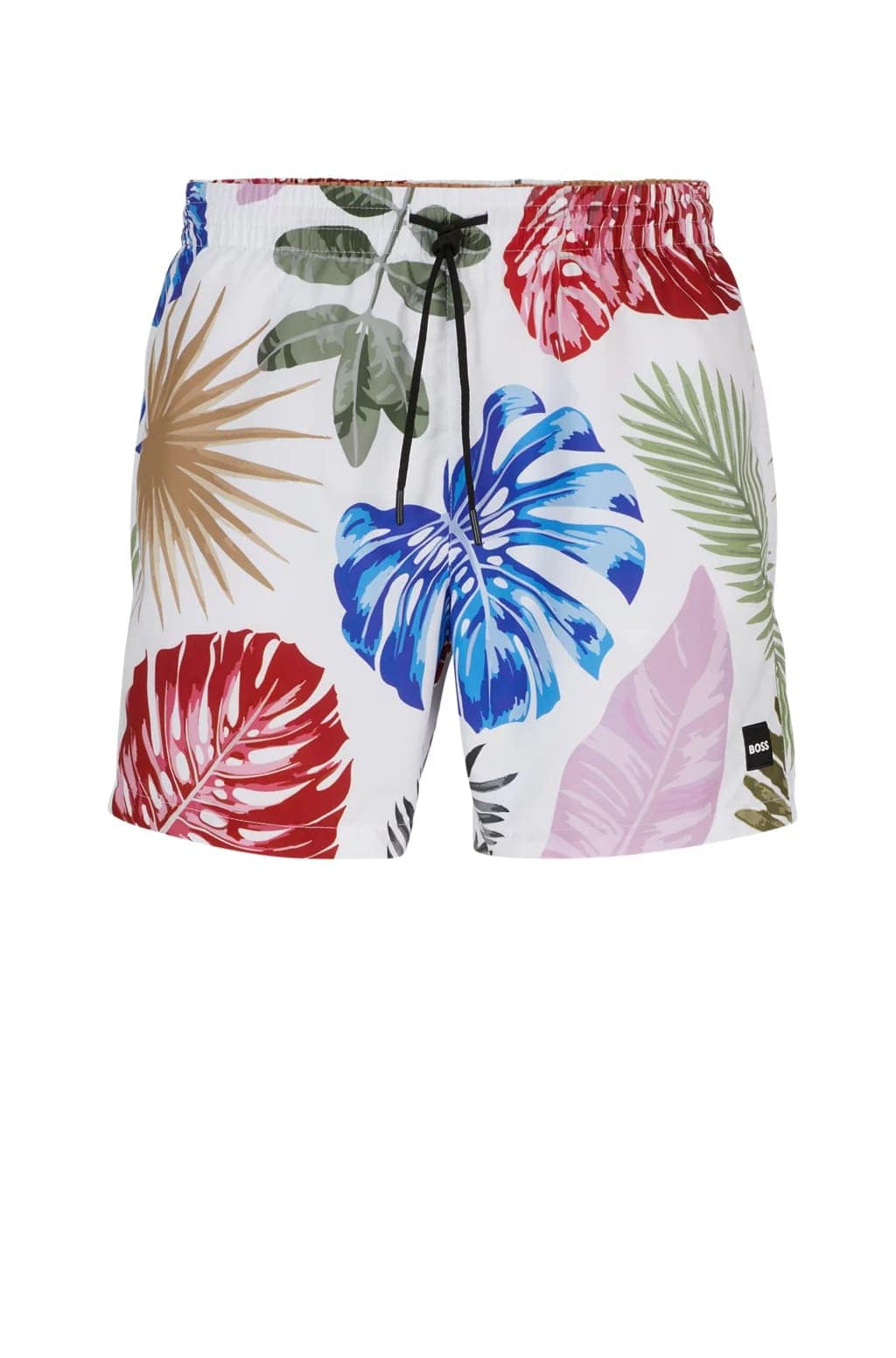 Floral-Print Swim Shorts With Logo Detail
