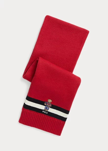 Polo Ralph Lauren Polo Bear Scarf In Cotton