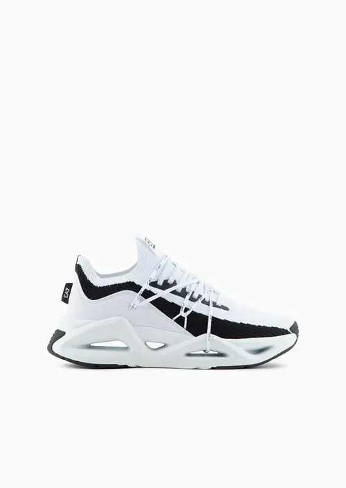 Ea7 Knit And Nubuck Infinity Sneakers