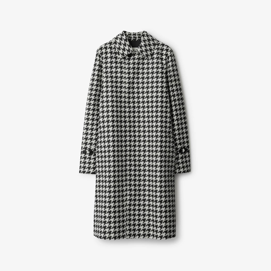 Long Houndstooth Car Coat