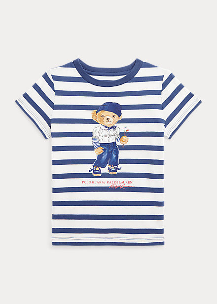 Polo Ralph Lauren Polo Bear Striped Cotton Tee